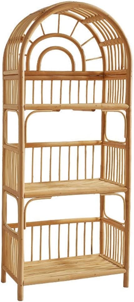 📚 Modern Arched Bookshelf – Elegant 4-Tier Open Display Shelf for Living Room, Bedroom & Home Office ✨