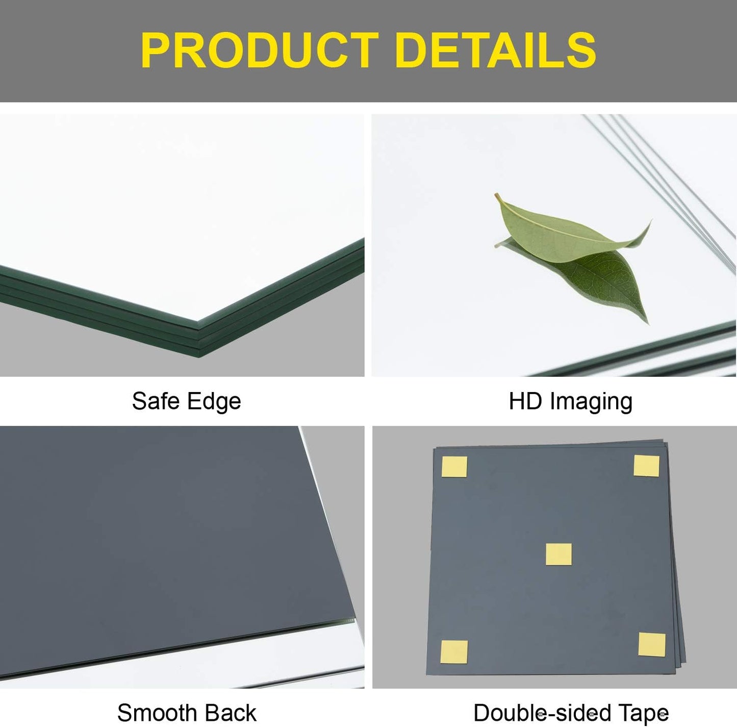 ✨ Frameless Mirror Tiles – Modern DIY Wall Mirror Set for Home Gym, Bedroom & Bathroom Décor 🪞