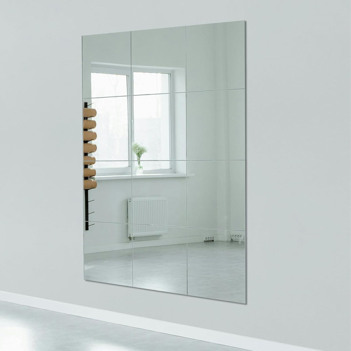 ✨ Frameless Mirror Tiles – Modern DIY Wall Mirror Set for Home Gym, Bedroom & Bathroom Décor 🪞