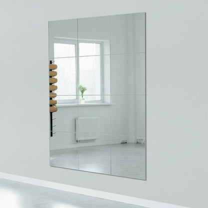 ✨ Frameless Mirror Tiles – Modern DIY Wall Mirror Set for Home Gym, Bedroom & Bathroom Décor 🪞