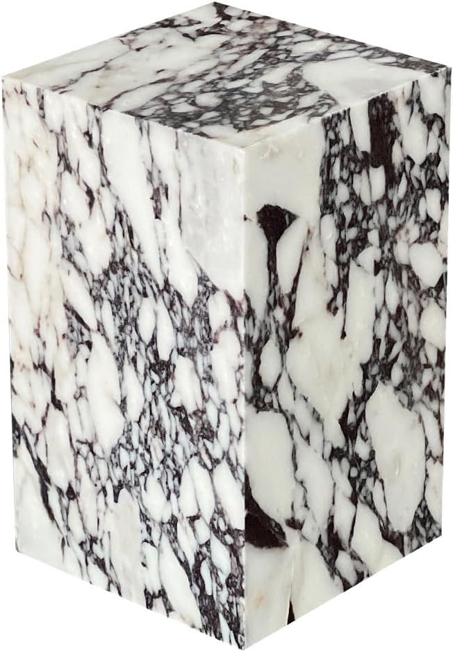 ✨ Luxury Marble Accent Table – Modern Square Side Table for Living Room & Bedroom Elegance 🤍