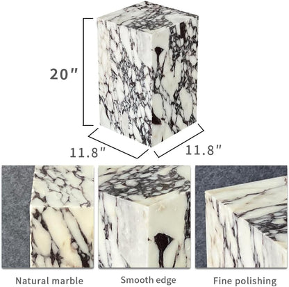 ✨ Luxury Marble Accent Table – Modern Square Side Table for Living Room & Bedroom Elegance 🤍