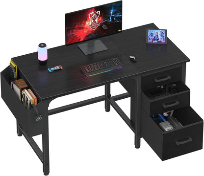 💻 Modern Home Office Desk with Storage Cabinet – Stylish Computer Writing Desk for Work, Study & Gaming ✨