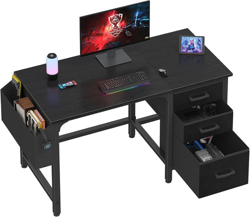 💻 Modern Home Office Desk with Storage Cabinet – Stylish Computer Writing Desk for Work, Study & Gaming ✨