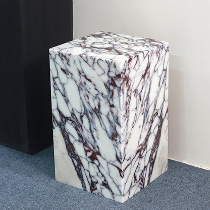 ✨ Luxury Marble Accent Table – Modern Square Side Table for Living Room & Bedroom Elegance 🤍