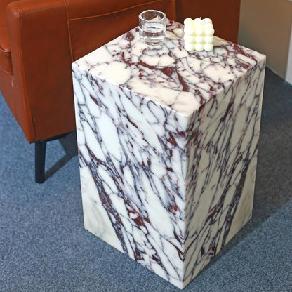 ✨ Luxury Marble Accent Table – Modern Square Side Table for Living Room & Bedroom Elegance 🤍