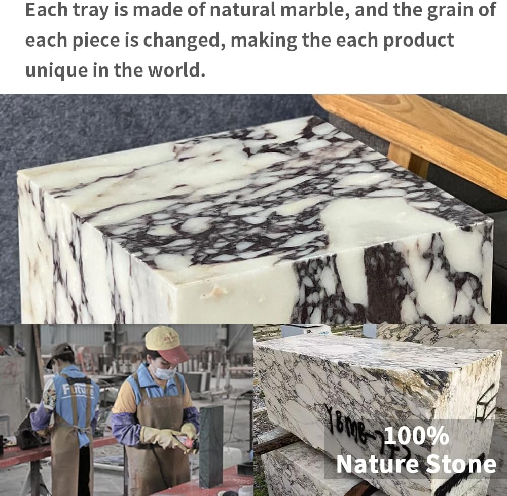 ✨ Luxury Marble Accent Table – Modern Square Side Table for Living Room & Bedroom Elegance 🤍