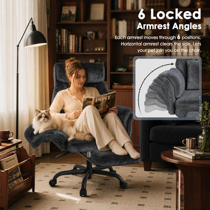 ✨ Luxury Ergonomic Reclining Office Chair – High Back Lounge Gaming Chair with Footrest & Adjustable Armrests 🪑