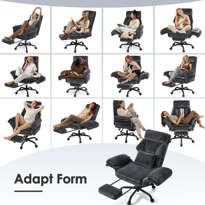 ✨ Luxury Ergonomic Reclining Office Chair – High Back Lounge Gaming Chair with Footrest & Adjustable Armrests 🪑