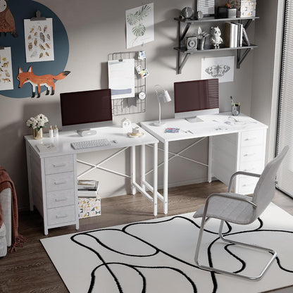 💻 Modern Computer Desk with Drawers – Stylish Home Office Writing Desk for Bedroom & Small Spaces ✨