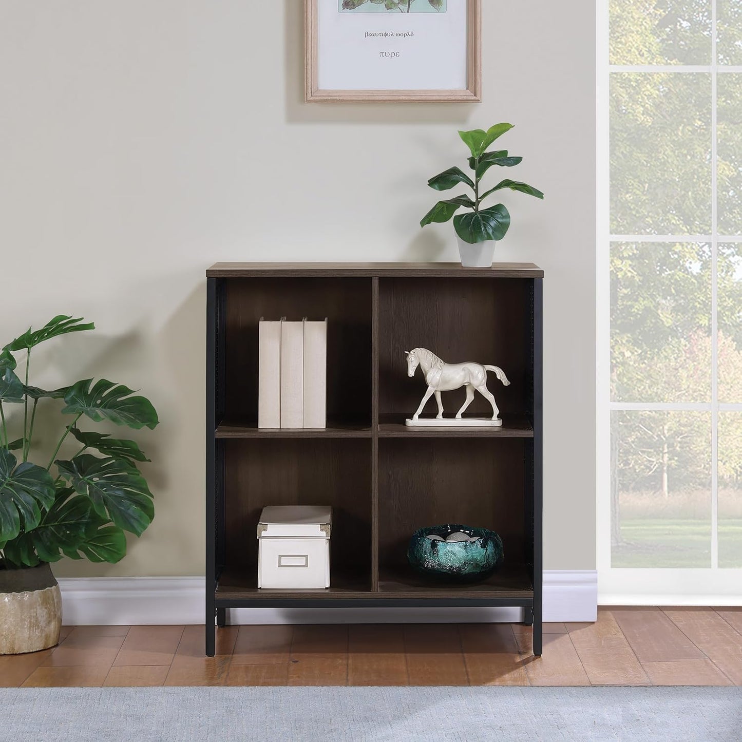 ✨ Modern Industrial Bookshelf – Stylish Open Storage Bookcase with Shelves for Books, Décor & Home Office 🏡