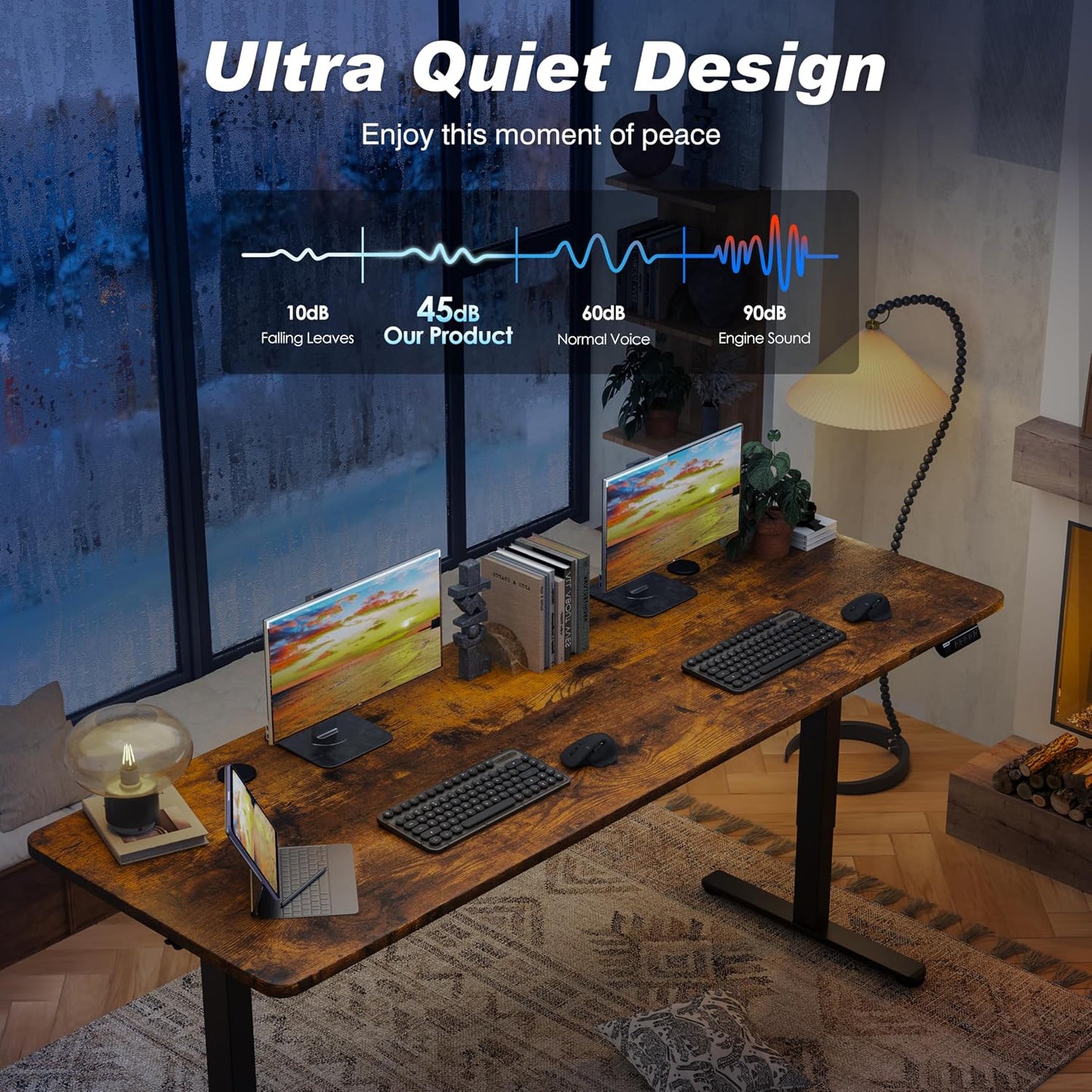 ⚡ Ultimate Large Electric Standing Desk – 86.6" Height Adjustable Sit Stand Workstation for Home Office & Gaming 🖥️